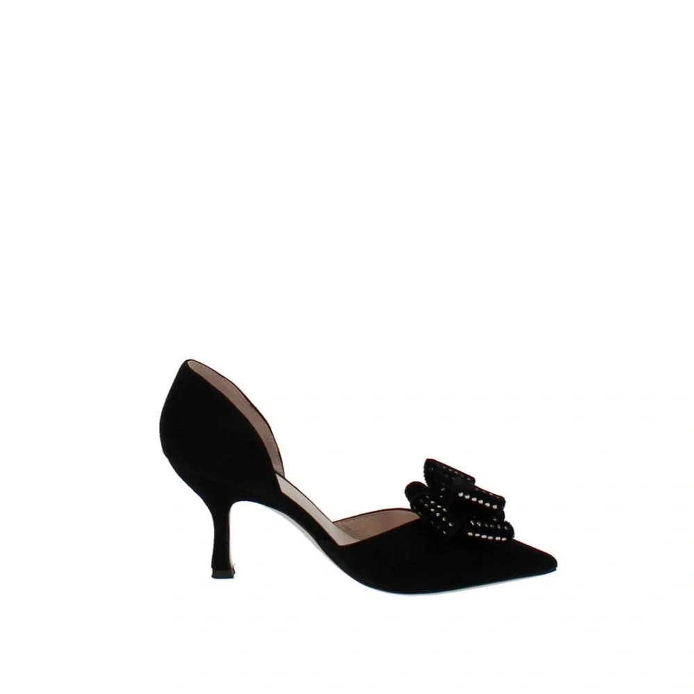 KATE SPADE Sterling Studded Bow Pointed Toe Pumps D’Orsay Black Dress Shoes 9 - Picture 9 of 11
